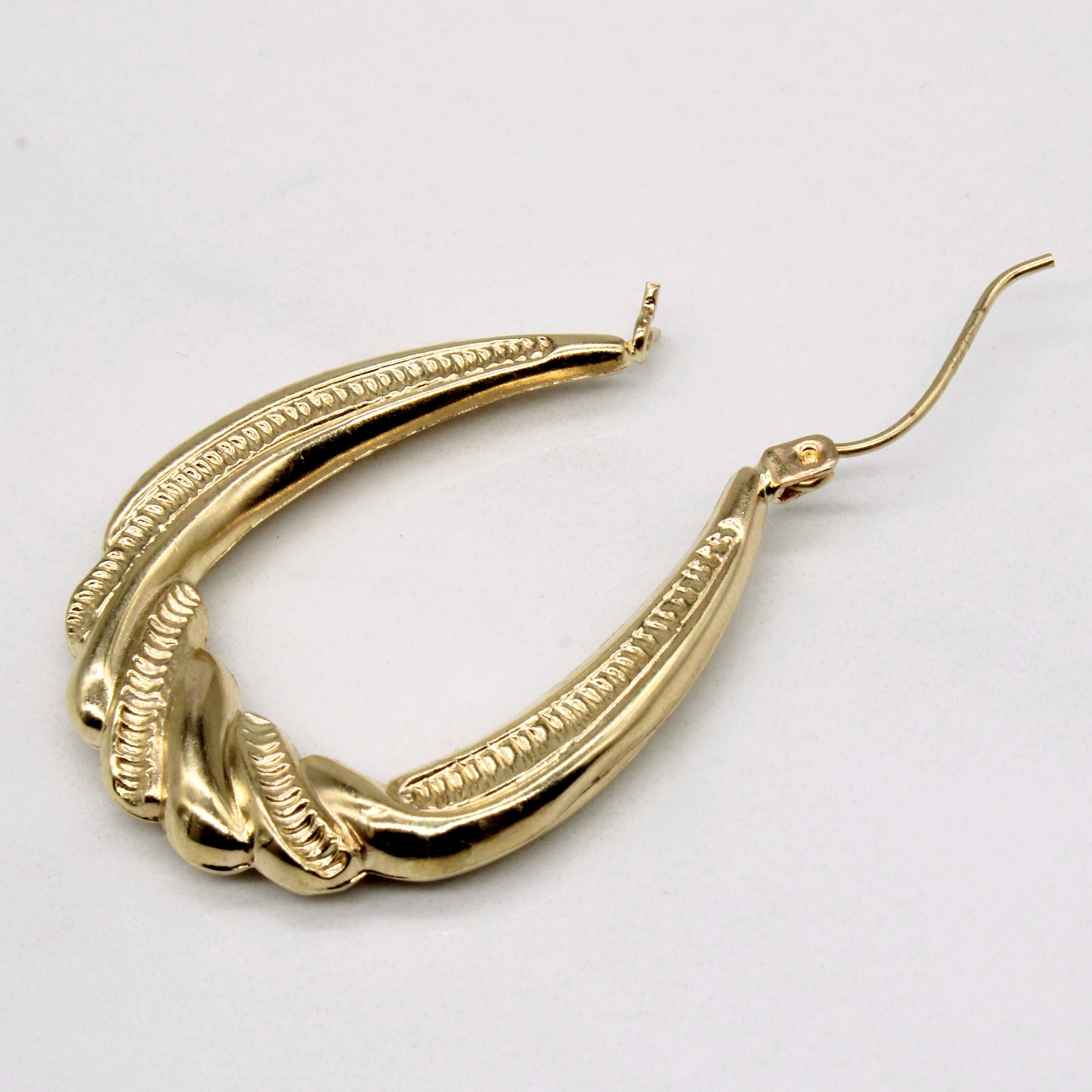 14k Yellow Gold Hoop Earrings