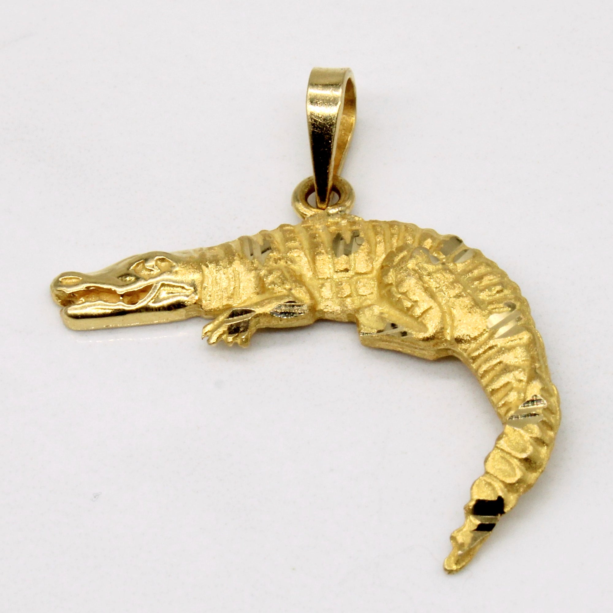 18k Yellow Gold Alligator Charm