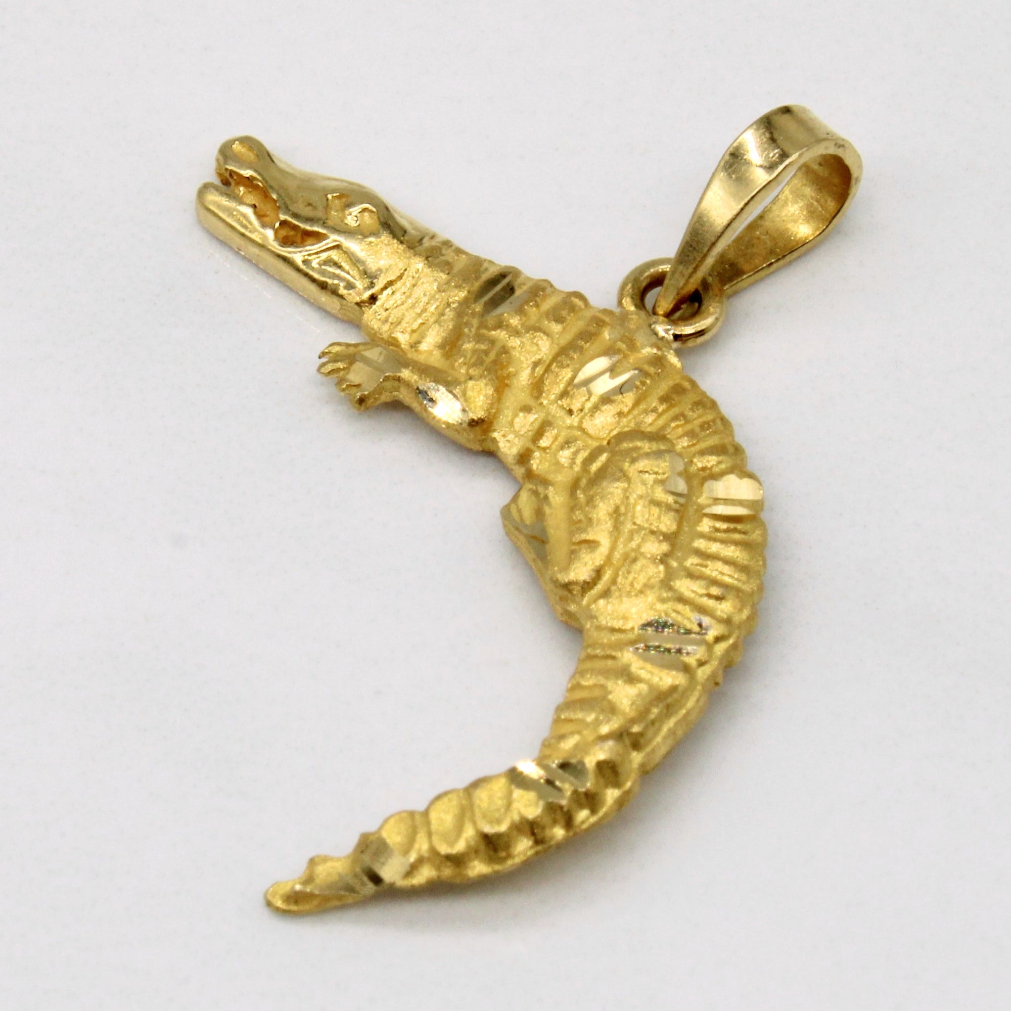 18k Yellow Gold Alligator Charm