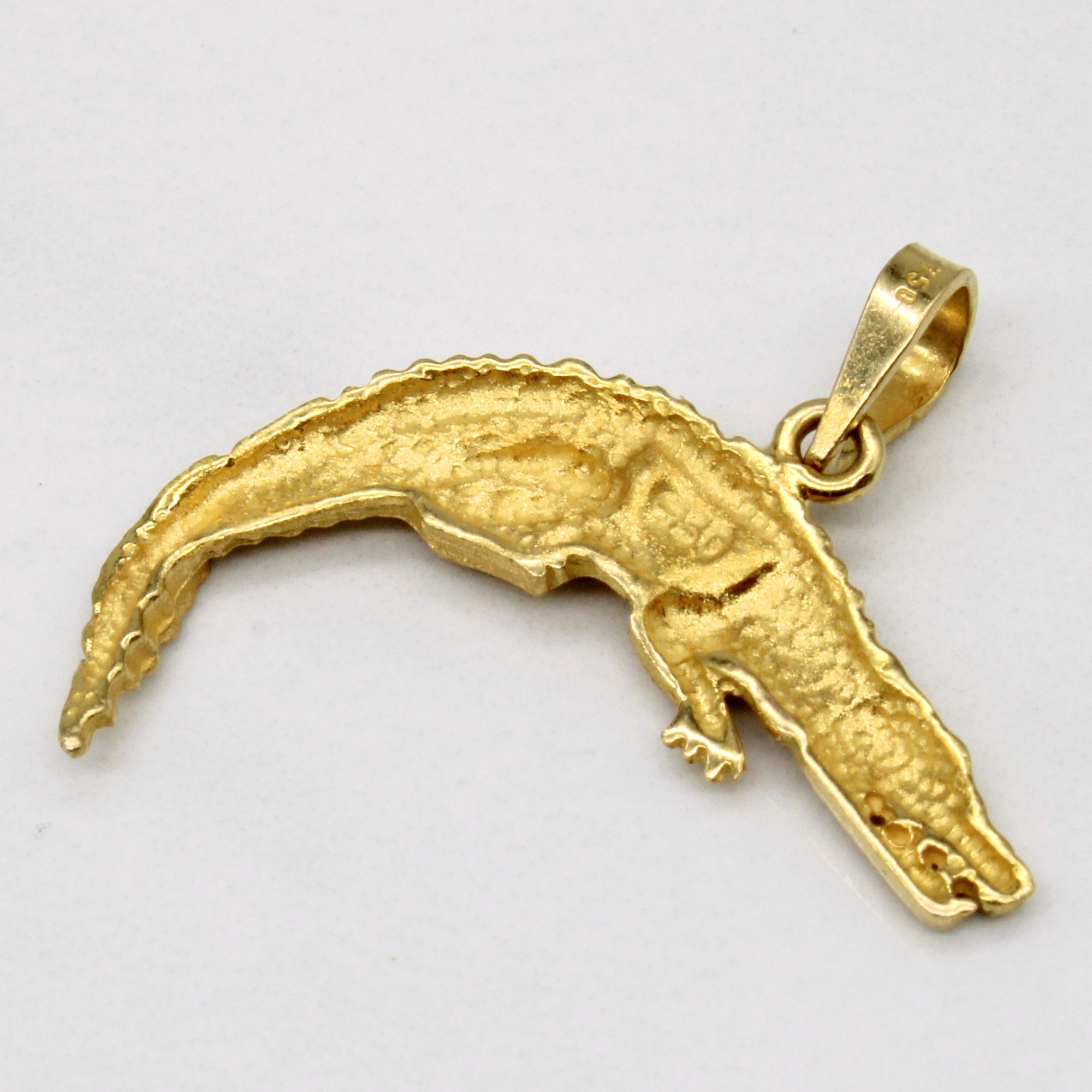 18k Yellow Gold Alligator Charm