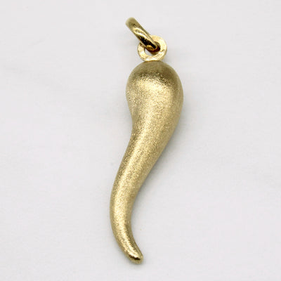 10k Yellow Gold Cornicello Charm