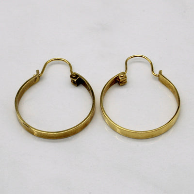 18k Yellow Gold Hoop Earrings