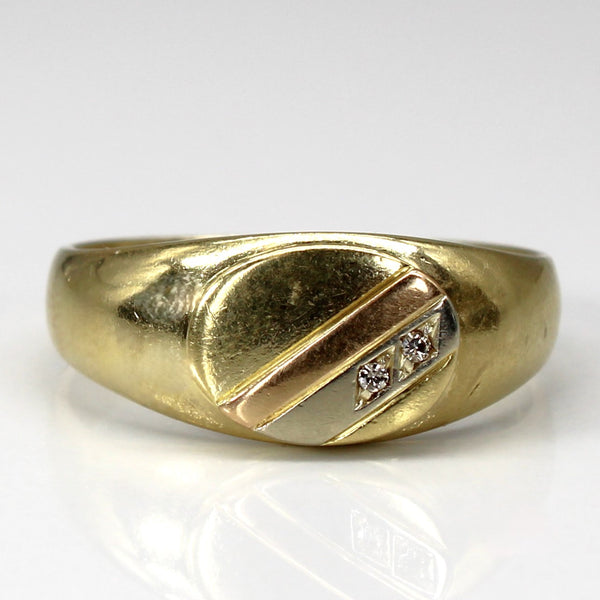 Diamond Signet Ring | 0.01ctw | SZ 9.5 |