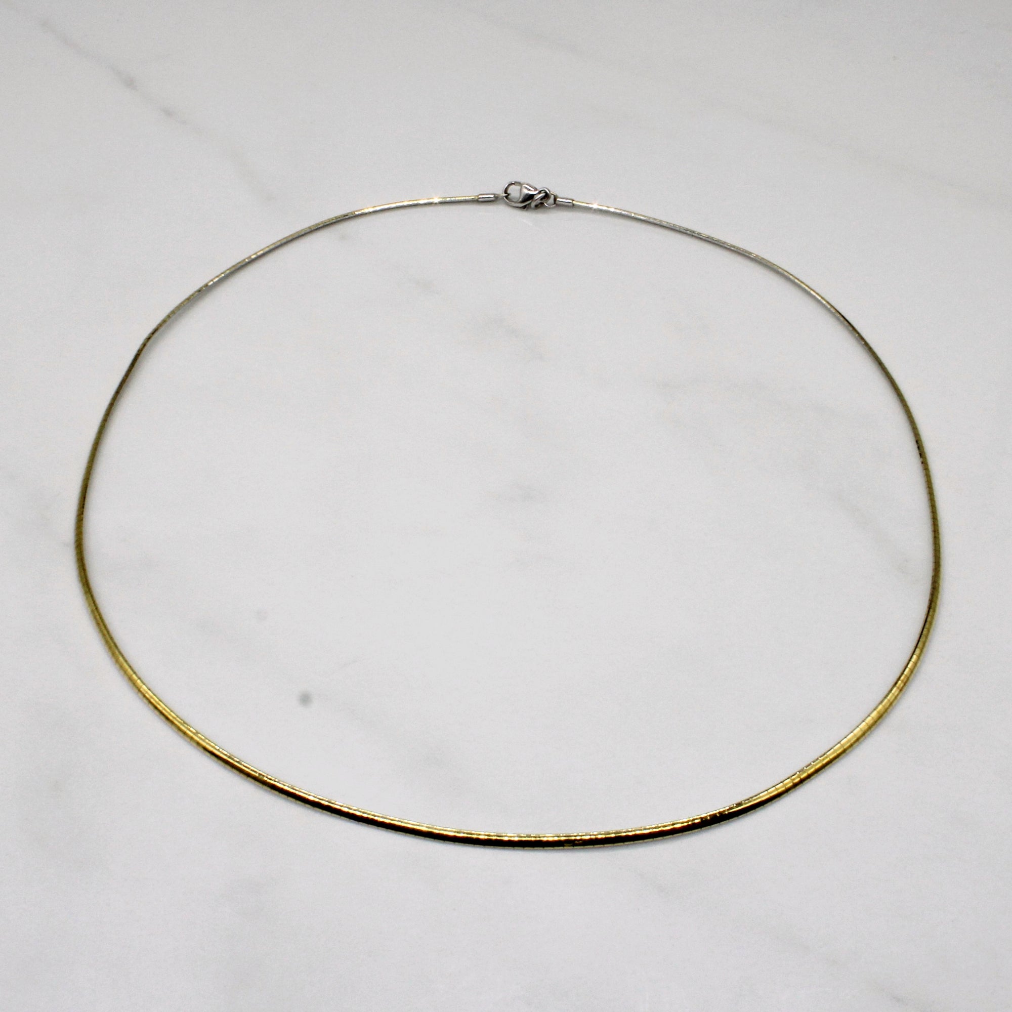 18k Two Tone Gold Reversible Necklace | 17