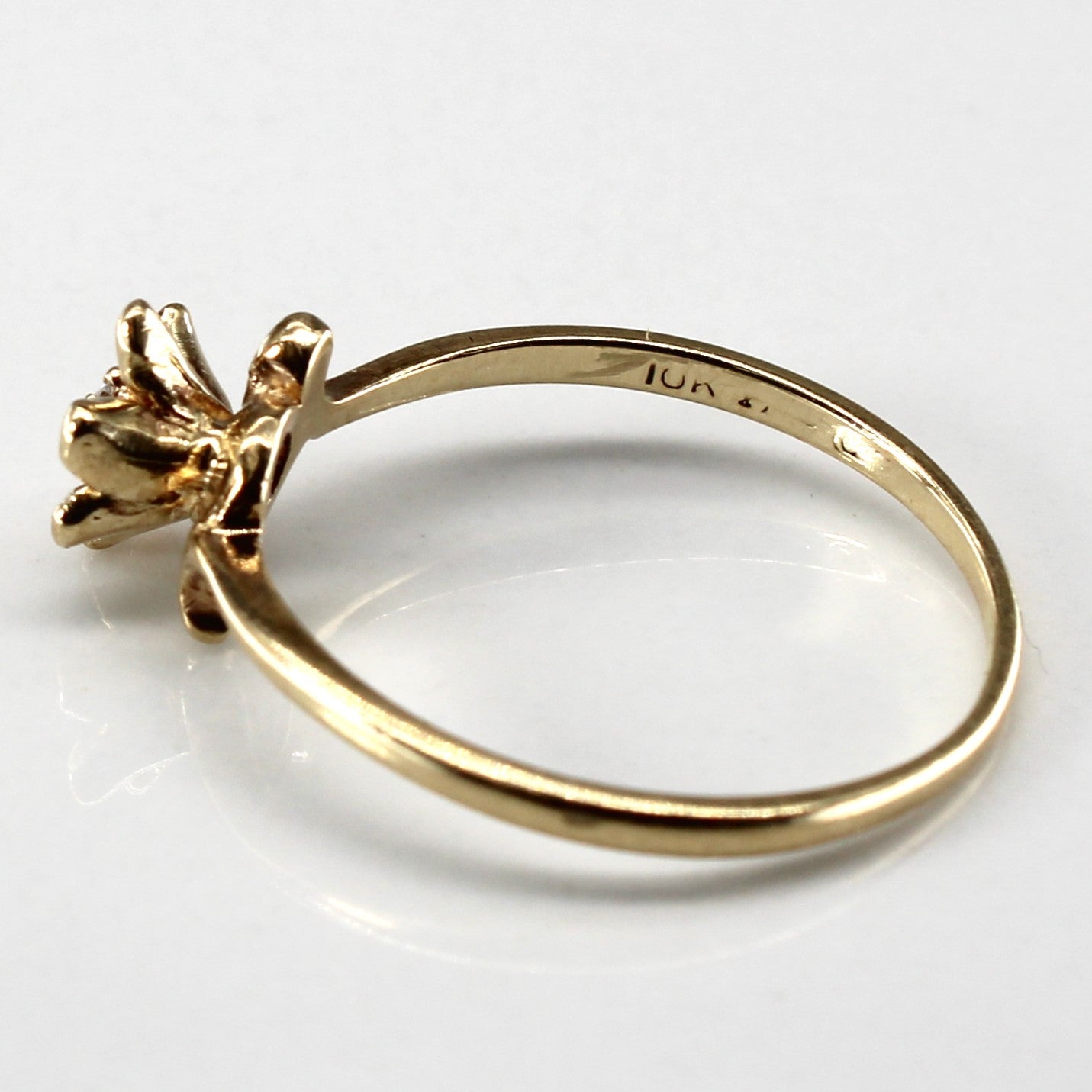 Flower Design Diamond Ring | 0.02ct | SZ 6.75 |