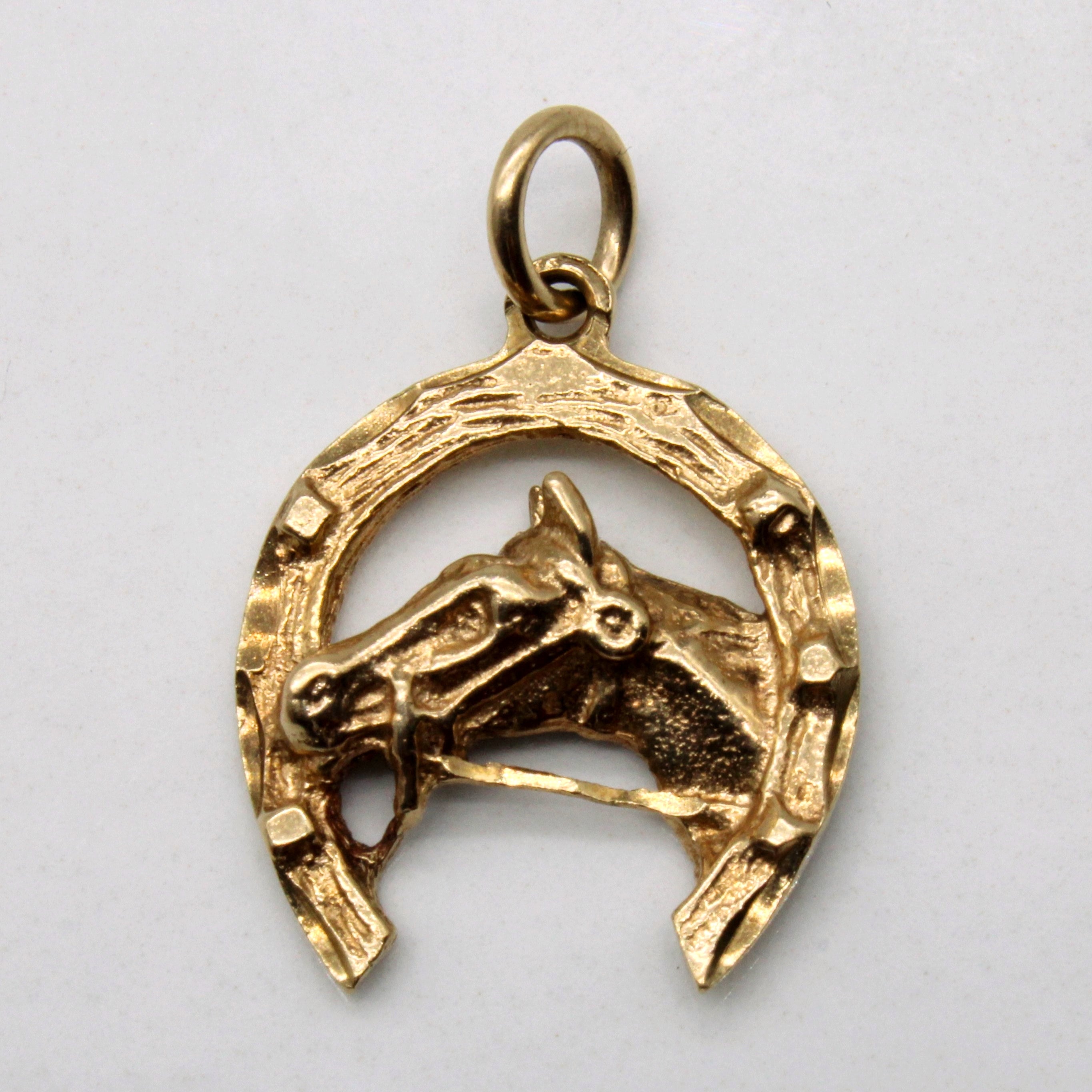 9k Yellow Gold Horse Pendant