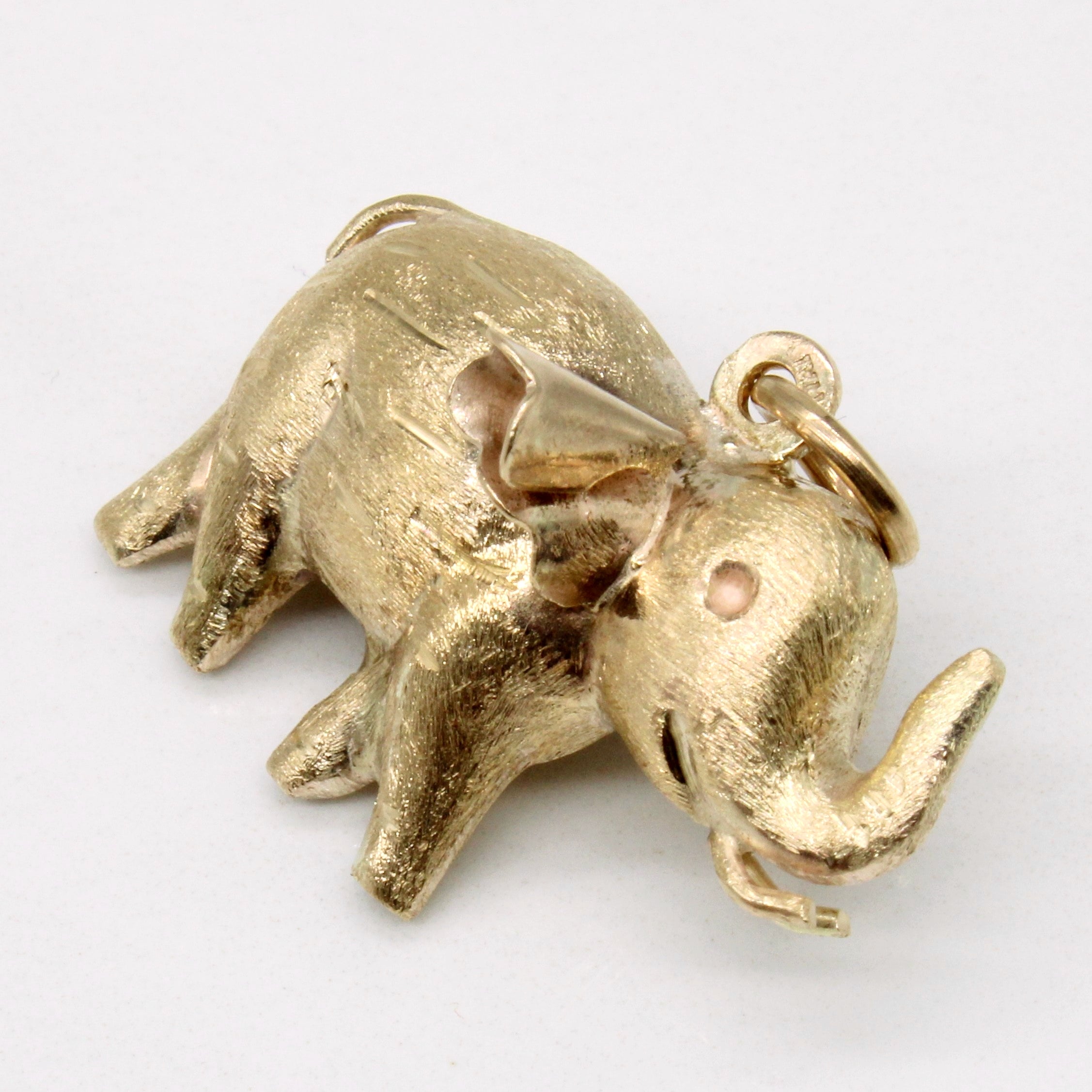 10k Yellow Gold Elephant Pendant