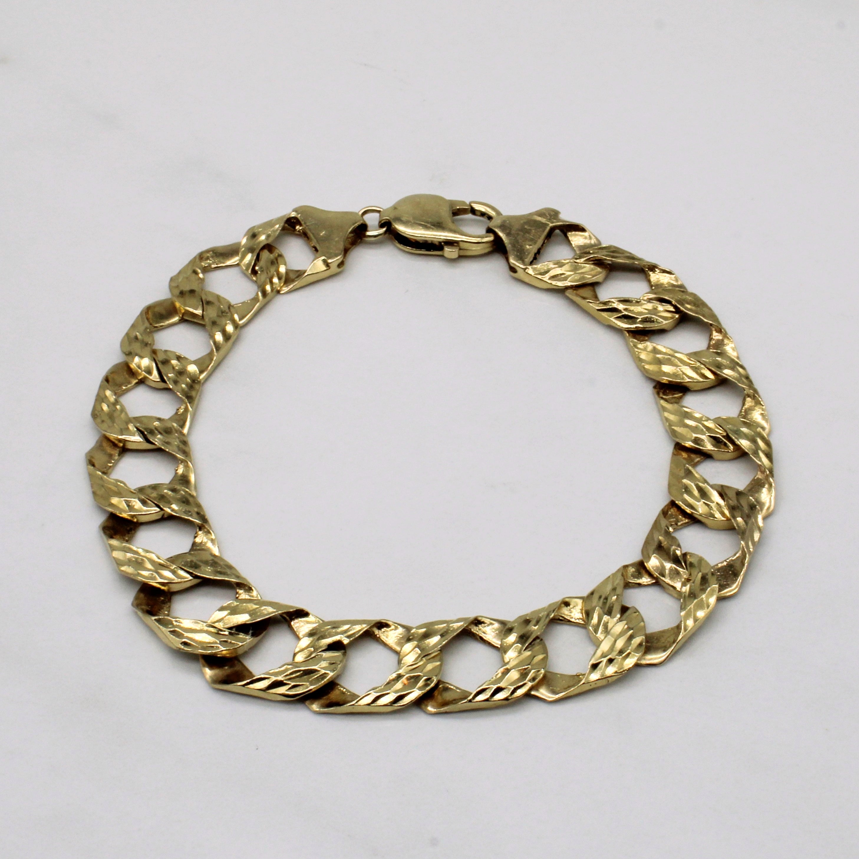 10k Yellow Gold Curb Link Bracelet | 8.5" |
