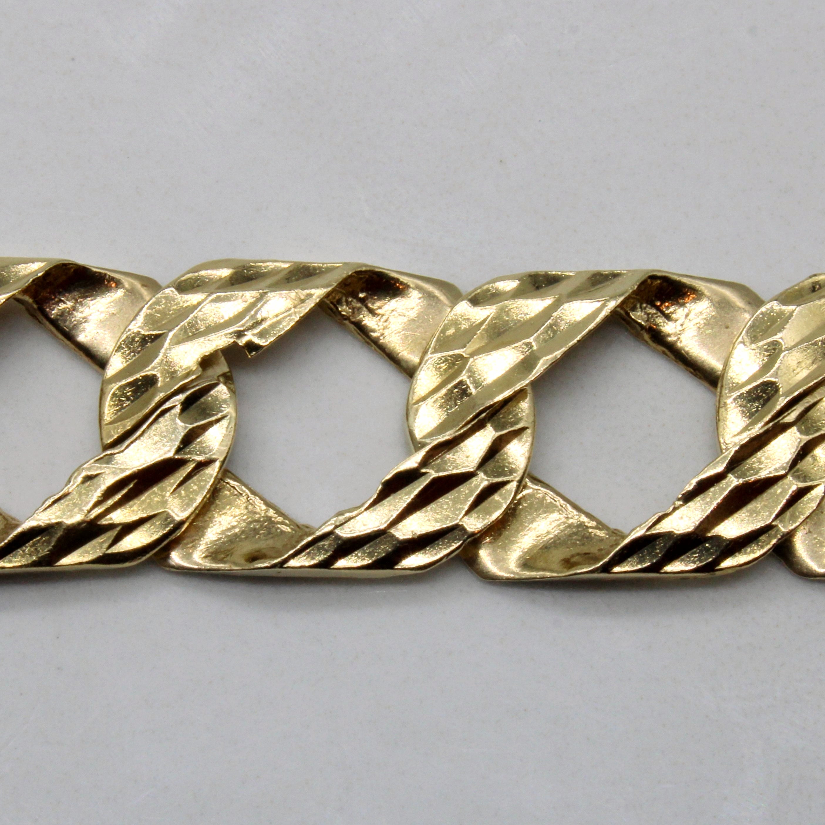 10k Yellow Gold Curb Link Bracelet | 8.5" |