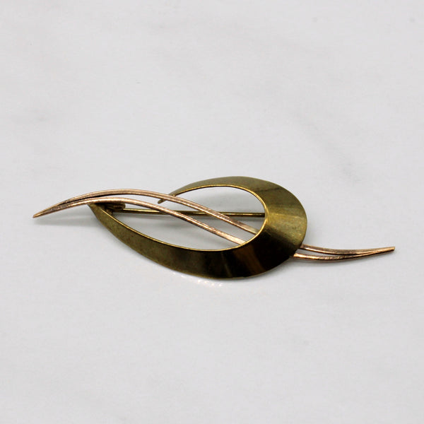 8k Two Toned Gold Brooch