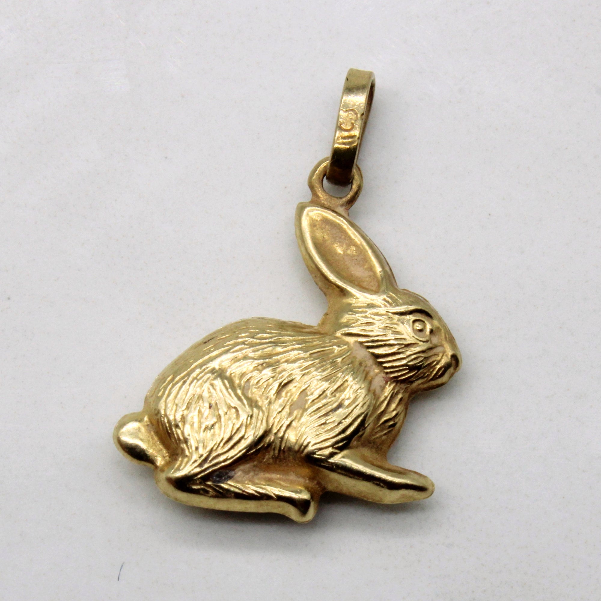 10k Yellow Gold Rabbit Pendant – 100 Ways
