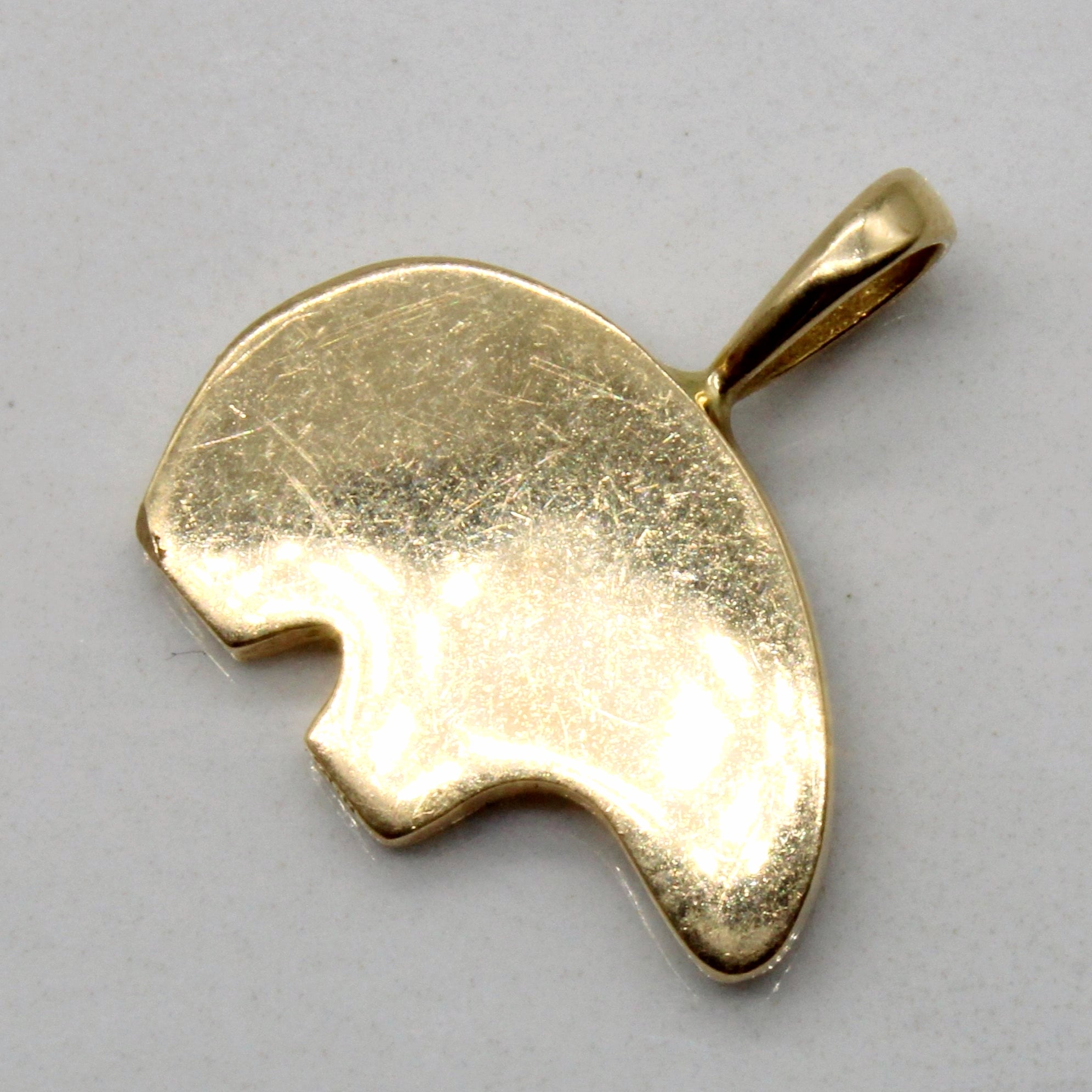 14k Yellow Gold Polar Bear Pendant