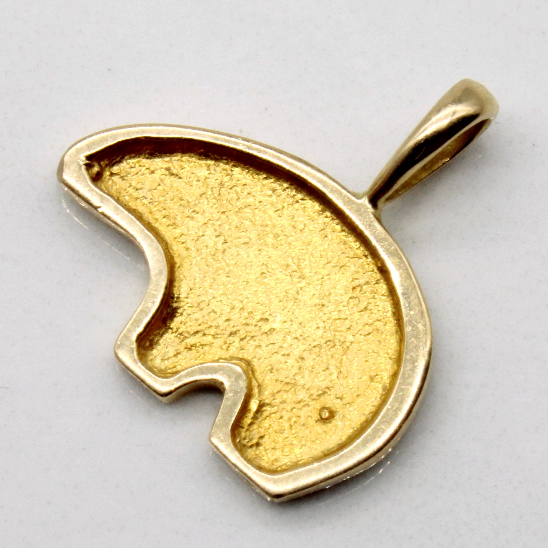 14k Yellow Gold Polar Bear Pendant