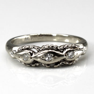 Three Stone Diamond Ring | 0.03ctw | SZ 2.5 |