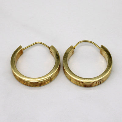18k Yellow Gold Hoop Earrings