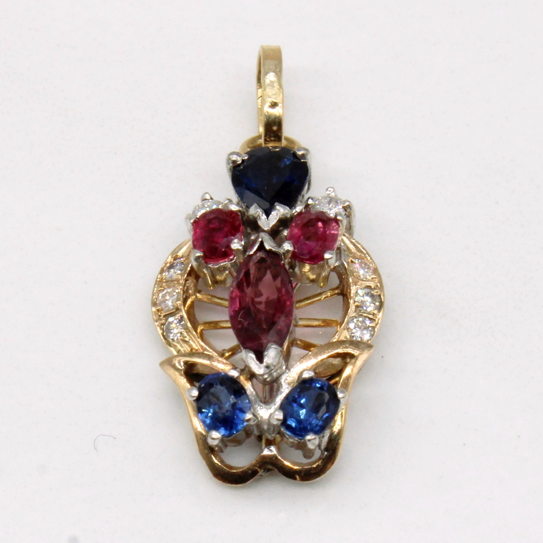 Multi Gem Ornate Pendant | 1.01ctw |