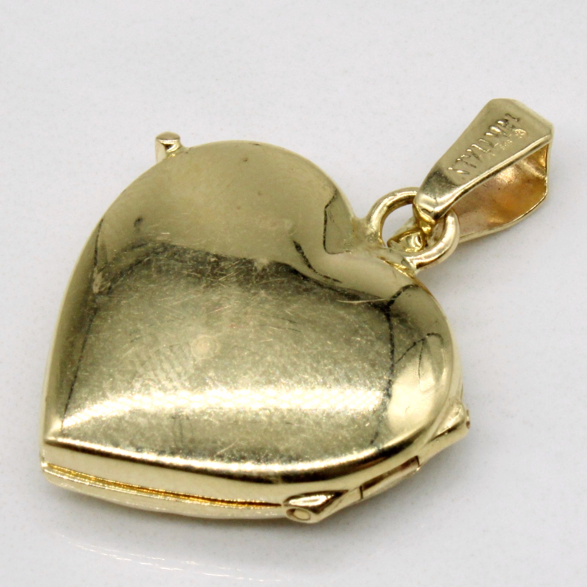 14k Yellow Gold Heart Locket