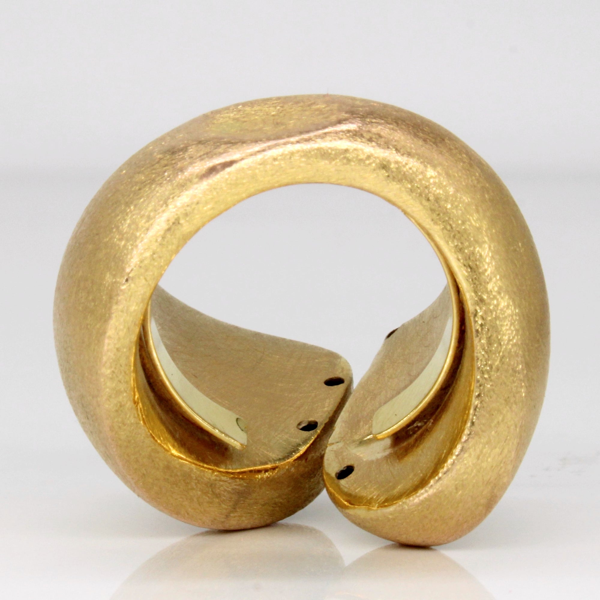 18k Yellow Gold Brushed Finish Ring | SZ 8.25 |