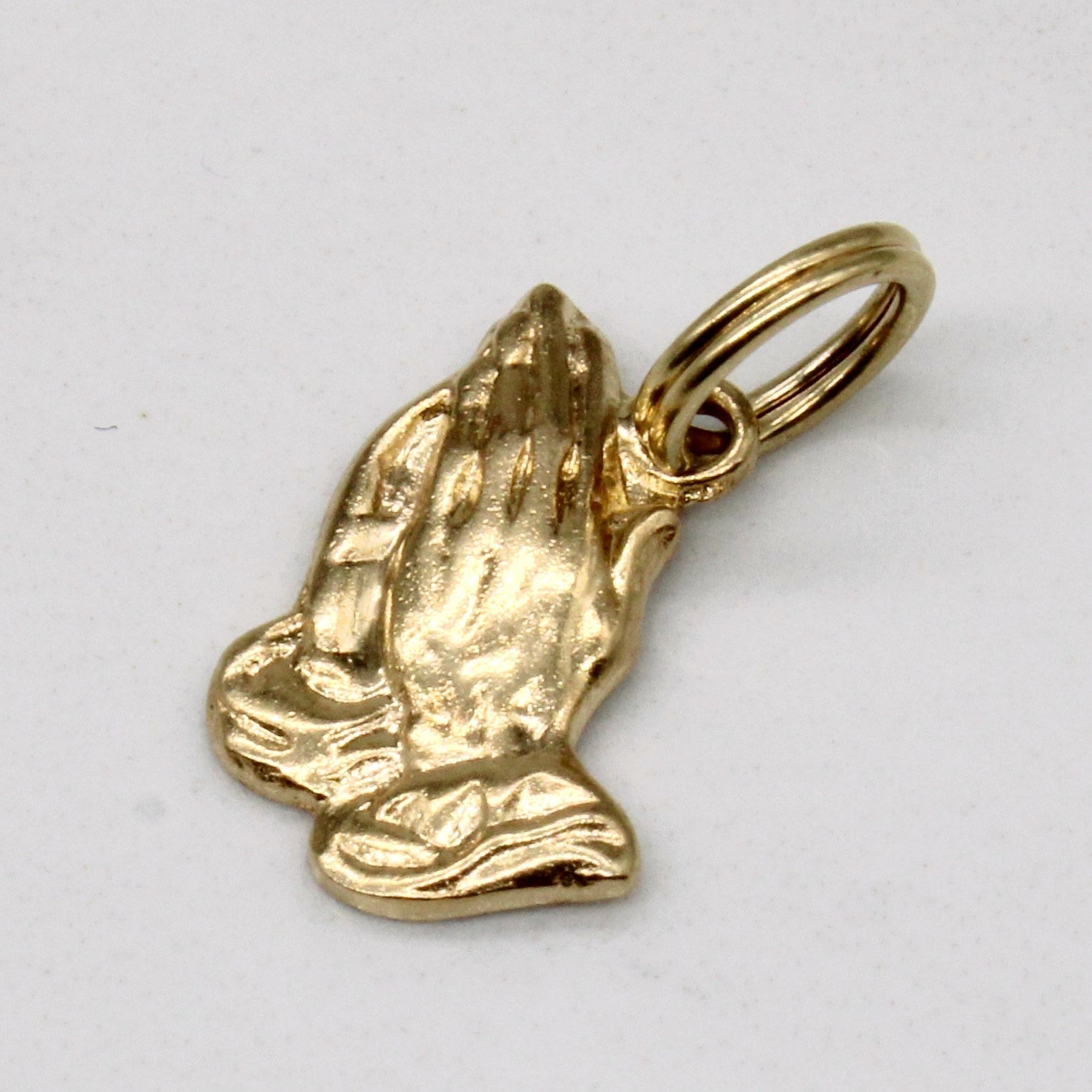 10k Yellow Gold Prayer Hands Charm