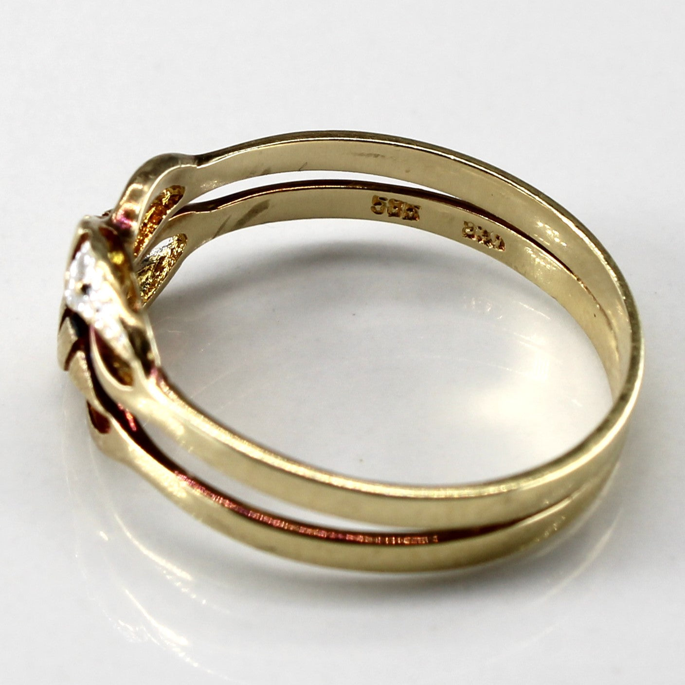 Infinity Diamond Soldered Ring | 0.02ctw | SZ 6.5 |