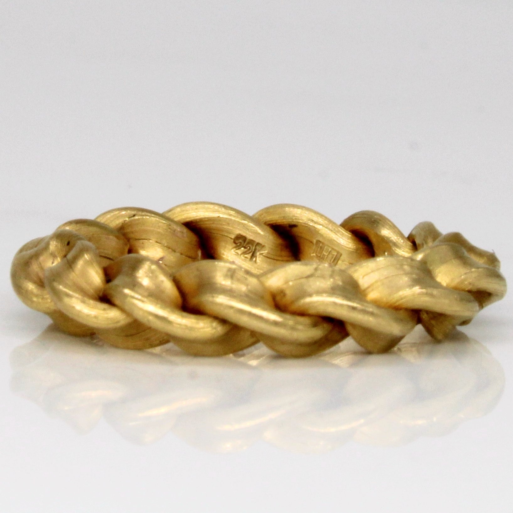 Bague Mitsuro Twist en or jaune 22 carats | Taille 5,75 | 