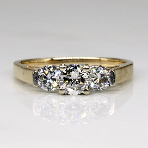 Three Stone Diamond Ring | 0.93ctw | SZ 7.75 |