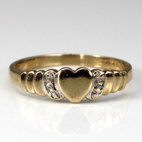 Diamond Heart Ring | 0.01ctw | SZ 7 |