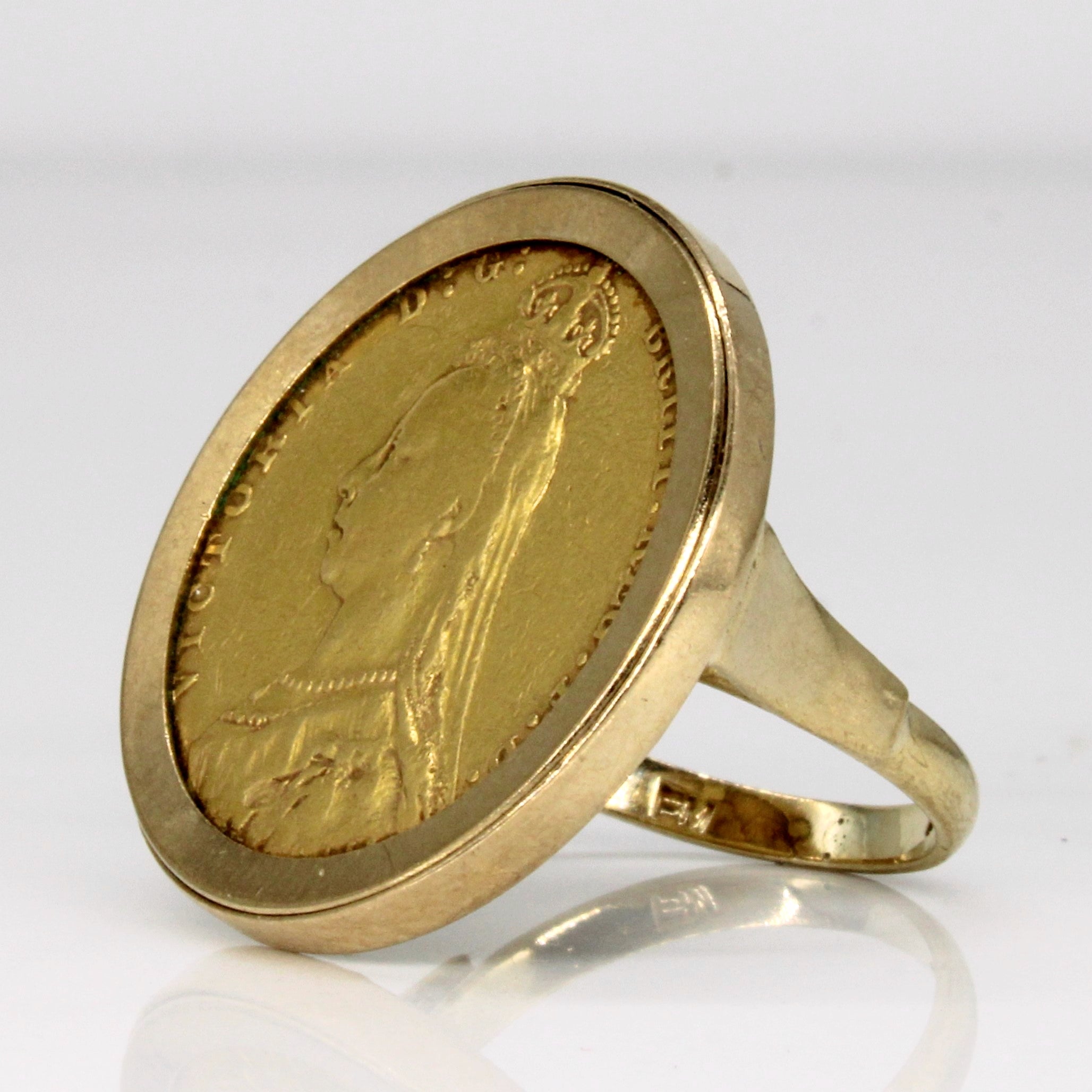 1996 Pure Gold Canadian Coin in 18k Yellow Gold Signet Ring | SZ 11