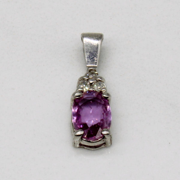 Pink Sapphire & Diamond Pendant | 0.32ct, 0.03ctw |