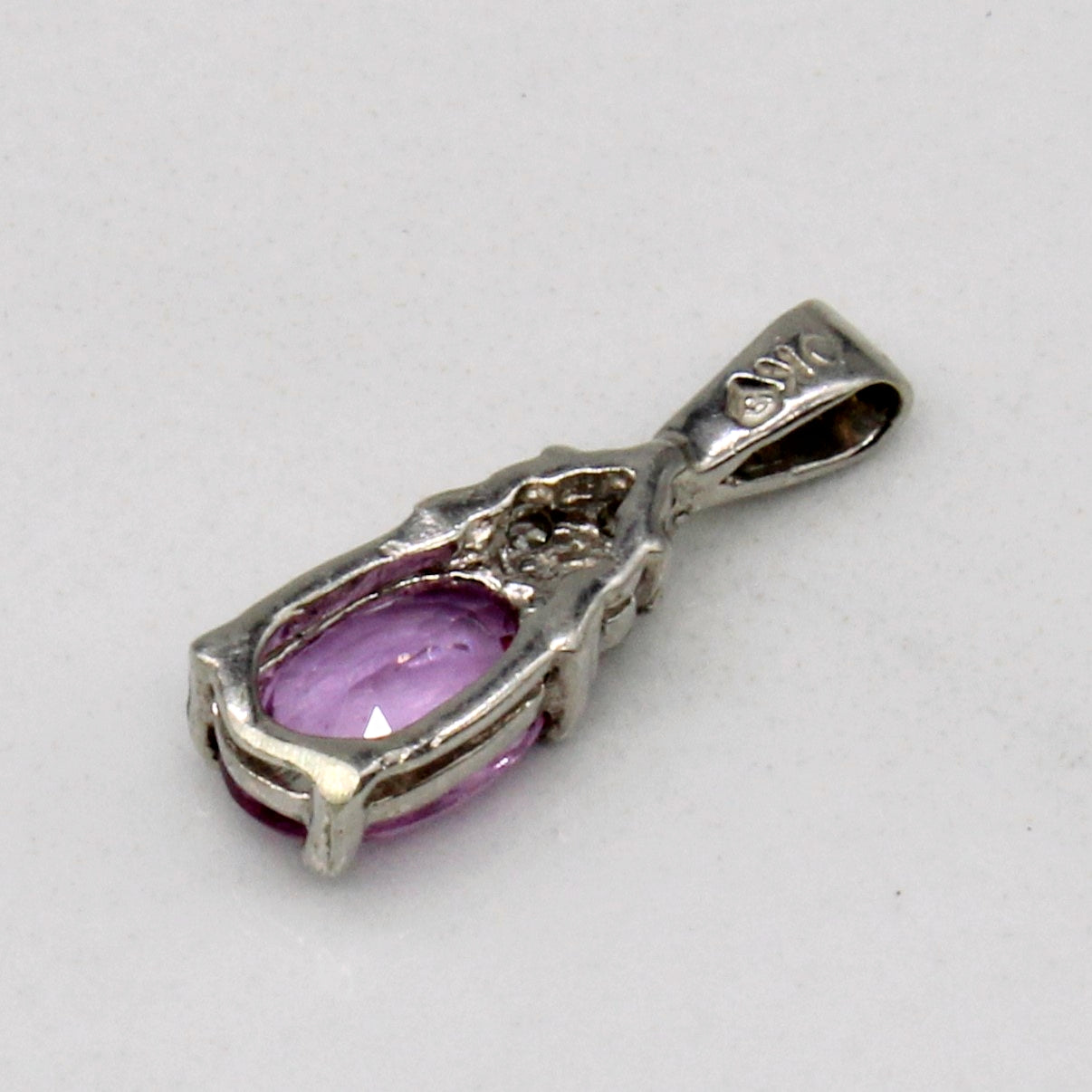 Pink Sapphire & Diamond Pendant | 0.32ct, 0.03ctw |