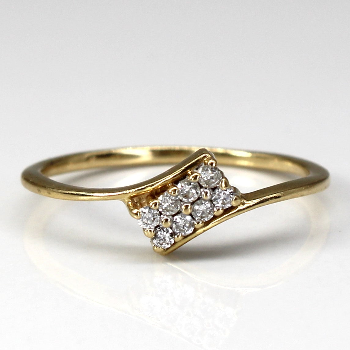 Bypass Cluster Diamond Ring | 0.08ctw | SZ 6.75 |