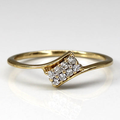 Bypass Cluster Diamond Ring | 0.08ctw | SZ 6.75 |