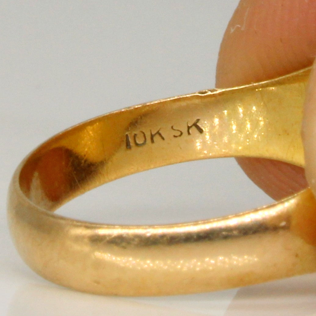 10k Yellow Gold Initial Ring | SZ 6.75 |