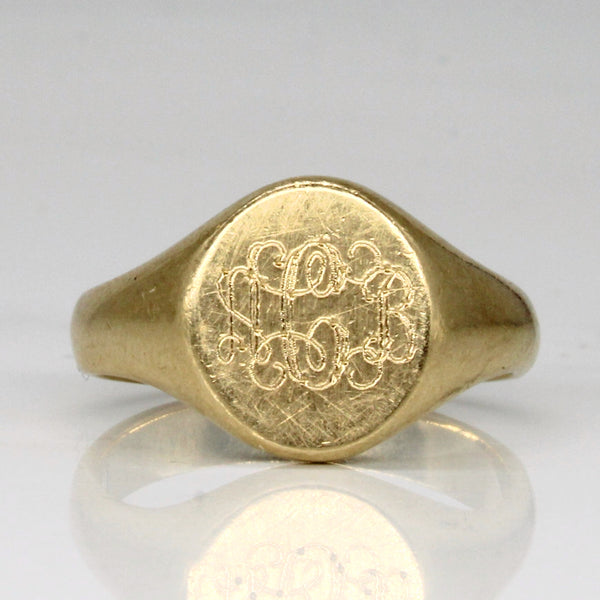 'Birks' 14k Yellow Gold Signet Ring | SZ 8.25 |