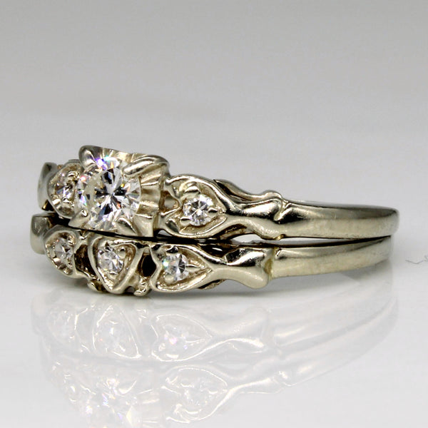 Fused Diamond Engagement & Wedding Ring | 0.28ctw | SZ 6 |