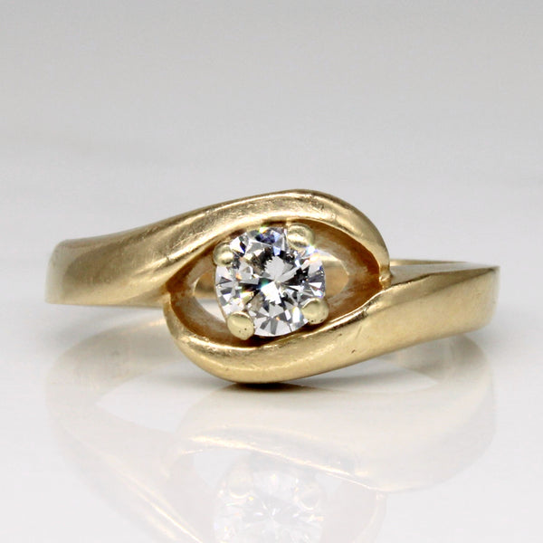 Solitaire Bypass Diamond Ring | 0.27ct | SZ 4.75 |