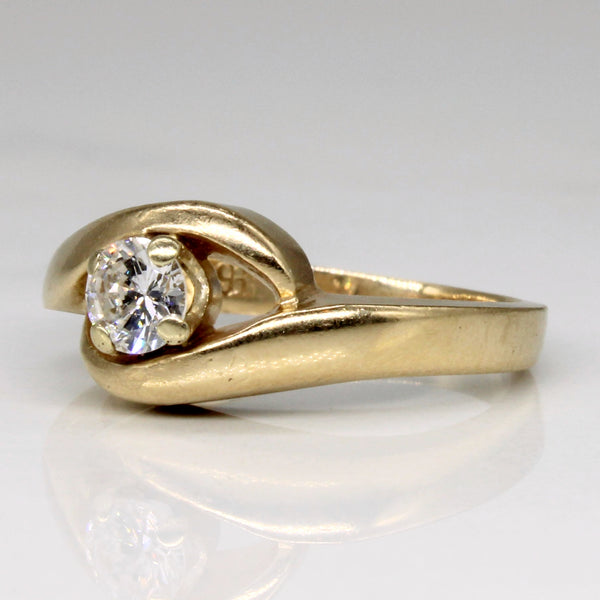 Solitaire Bypass Diamond Ring | 0.27ct | SZ 4.75 |