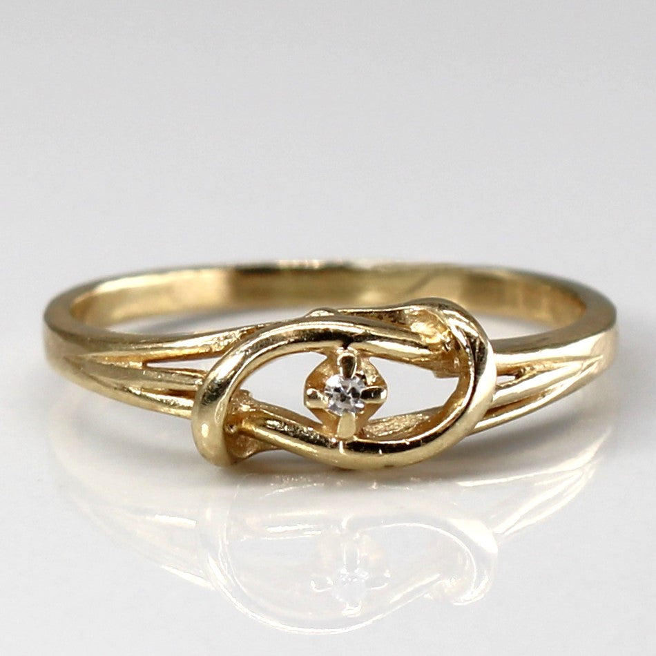 Interlocking Diamond Ring | 0.005ct | SZ 4.5 |