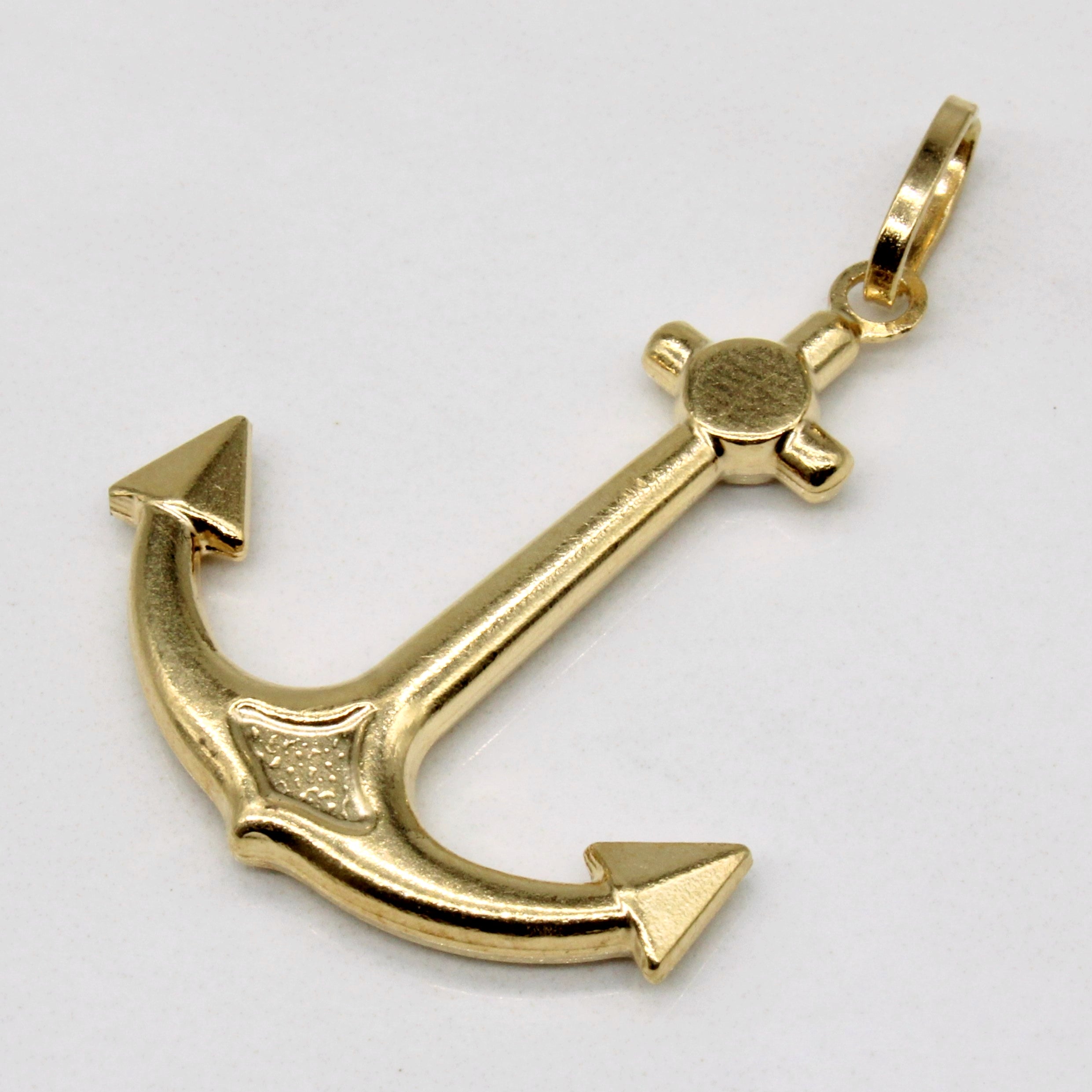 18k Yellow Gold Anchor Charm