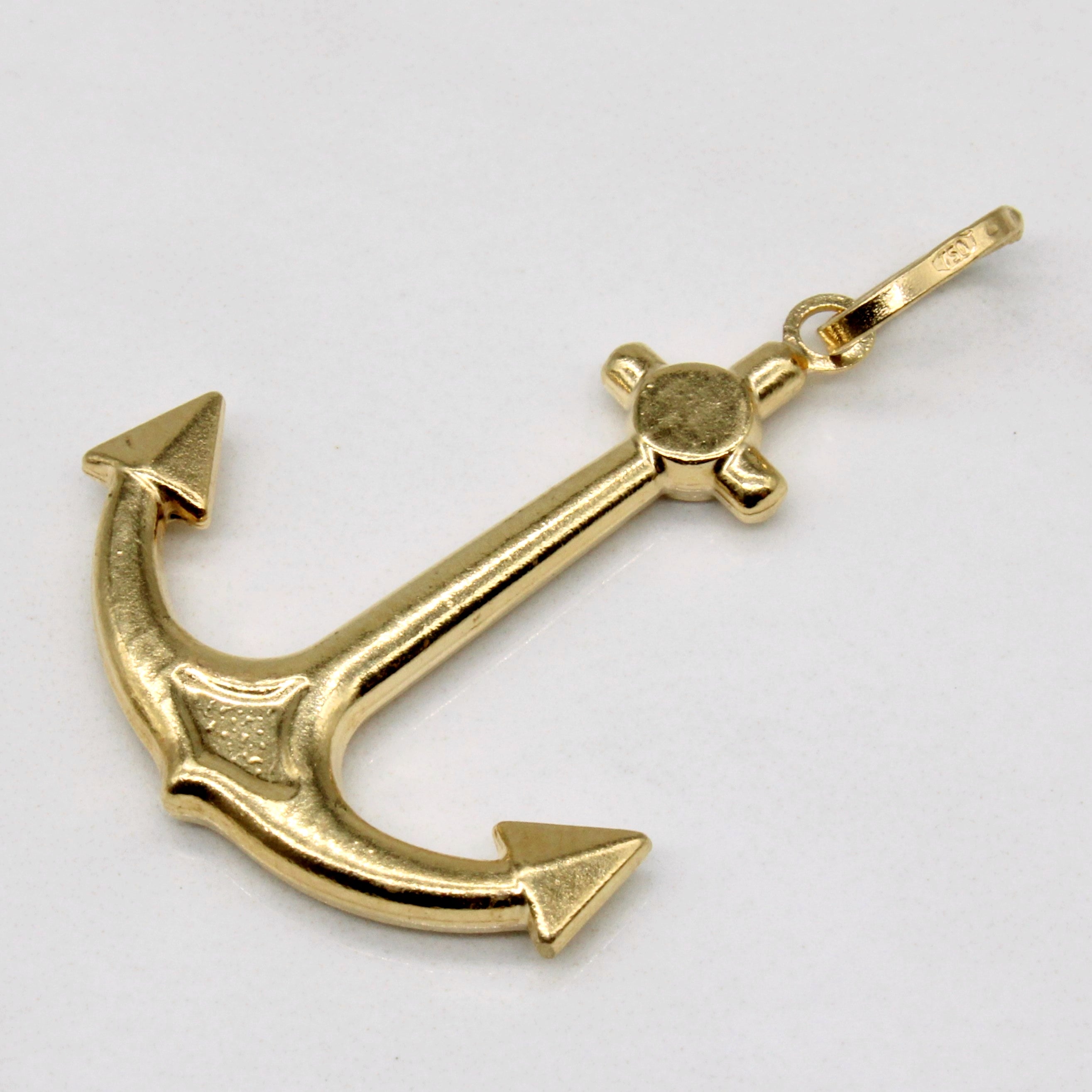 18k Yellow Gold Anchor Charm