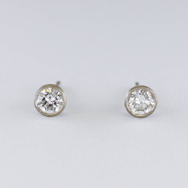 '100 Ways' White Gold Bezel Set Diamond Studs | 0.21 tcw |
