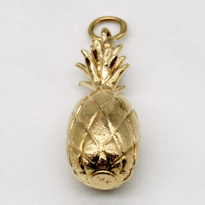14k Yellow Gold Pineapple Charm