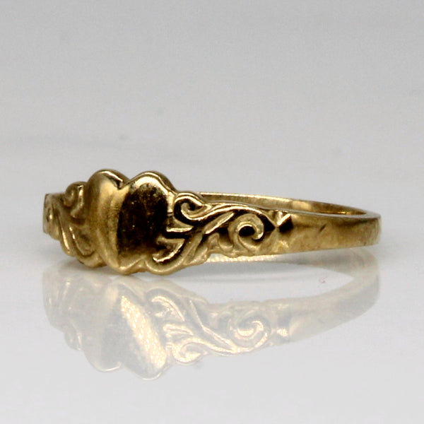 10k Yellow Gold Heart Ring | SZ 3.25 |