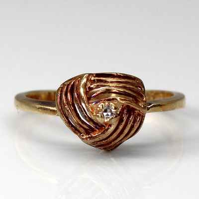 Textured Solitaire Diamond Ring | 0.01ct | SZ 6 |