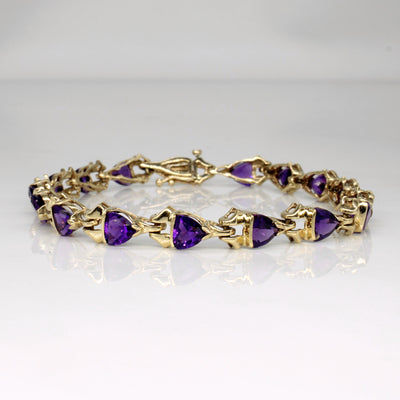 Trillion Cut Amethyst Bracelet | 4.00ctw | 7