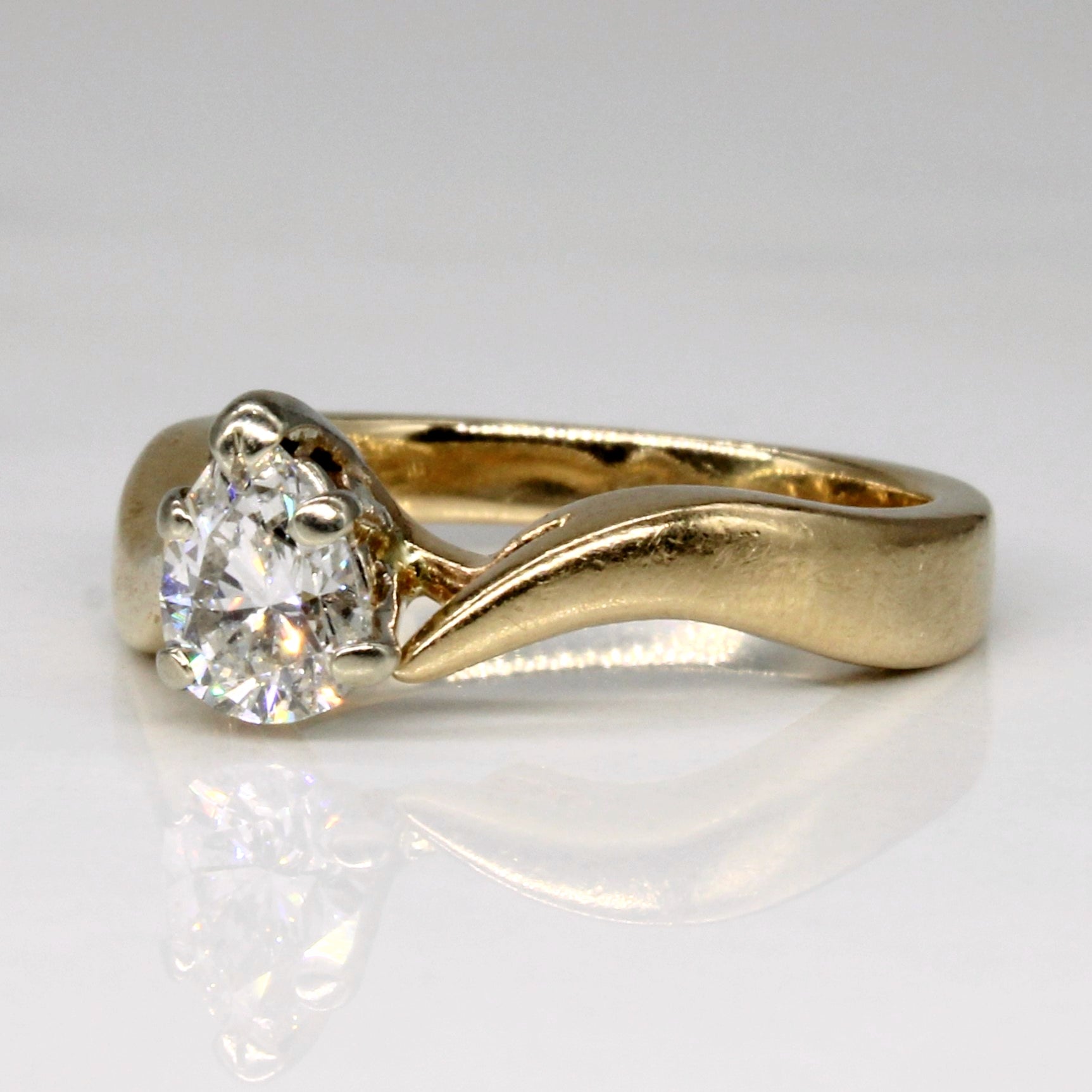 Pear Cut Diamond Engagement Ring | 0.52ct | SZ 3.25 |