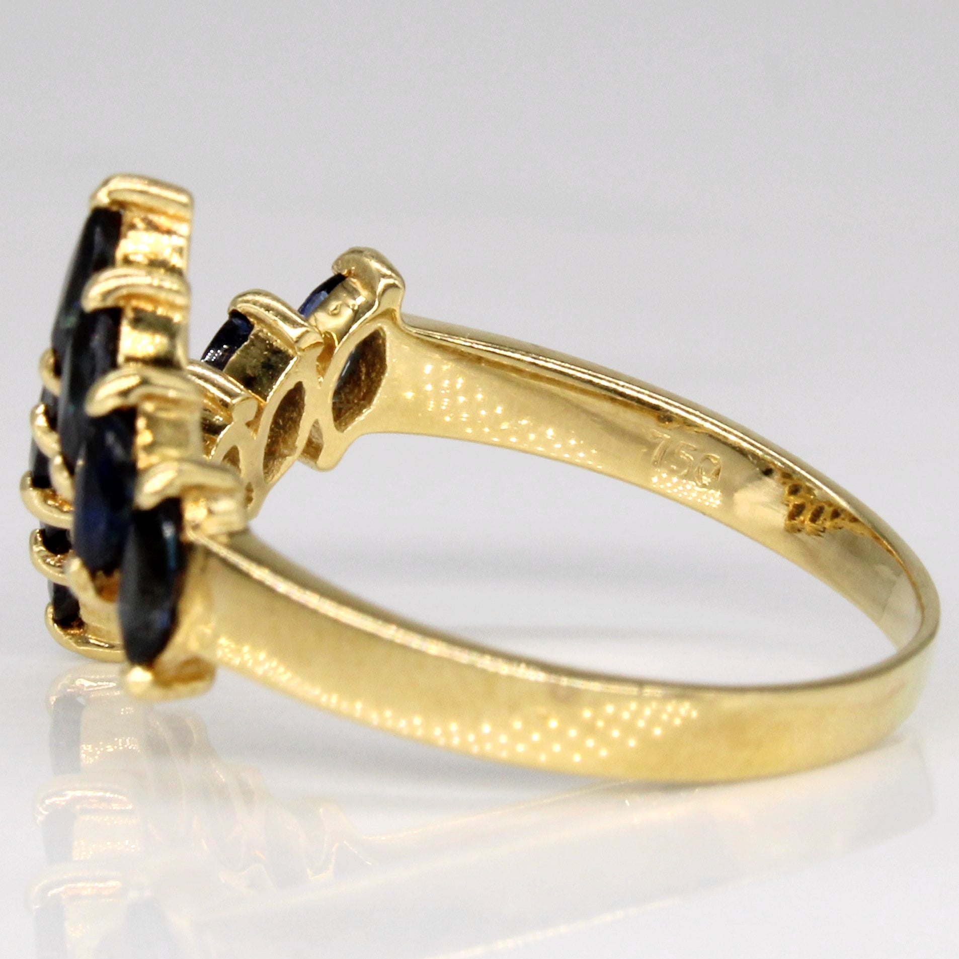 Marquise Cut Sapphire Ring | 0.78ctw | SZ 7.75 |