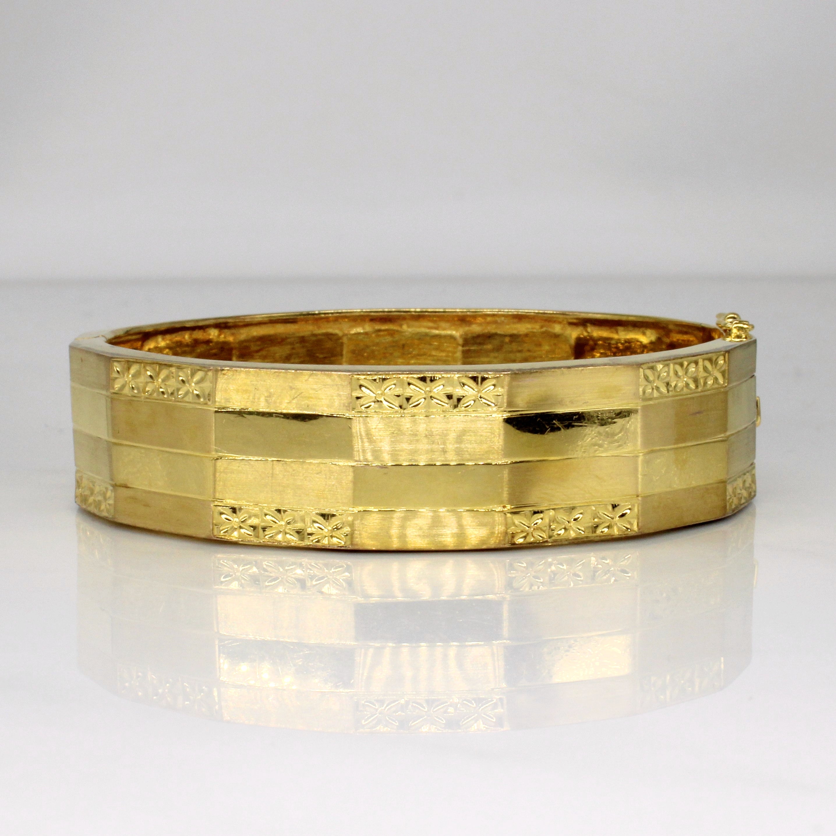 18k Yellow Gold Bangle | 7.5" |