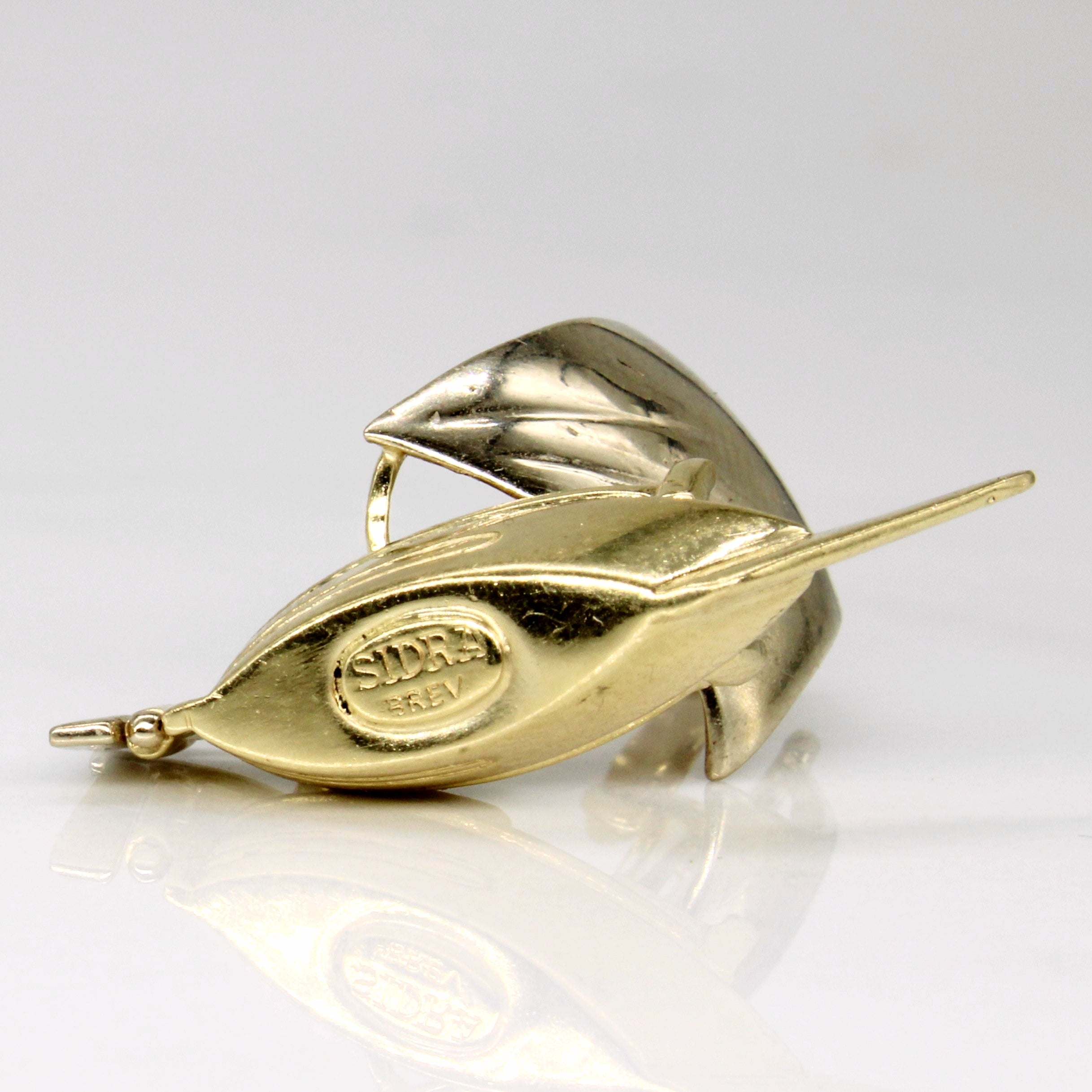 Sidra' 18k Two Tone Gold Sail Boat Charm