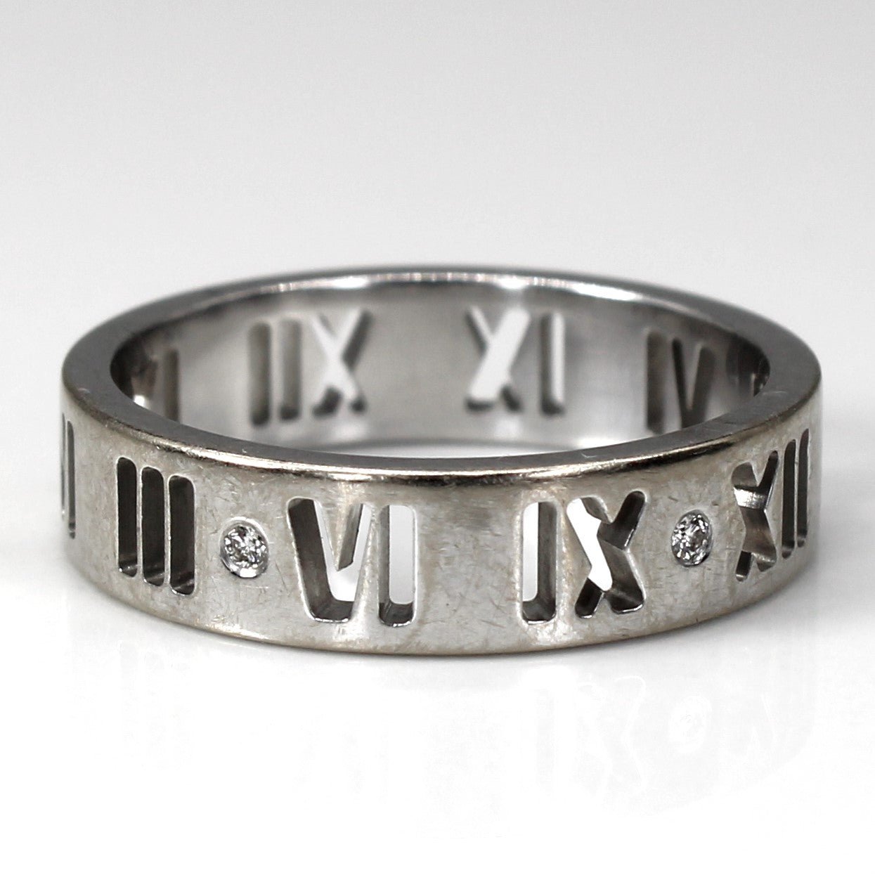 'Tiffany & Co' Diamond Atlas Band Ring | 0.04tw | SZ 7.25 |